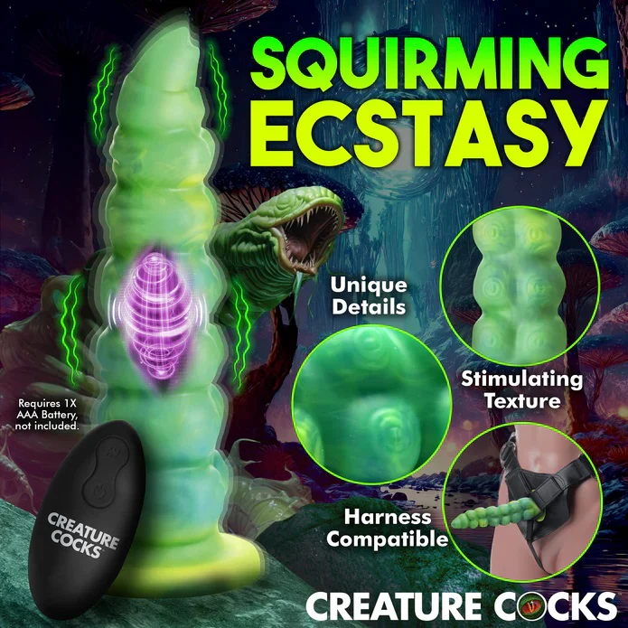 Alien Squirmer Thrusting & Vibrating Silicone Dildo - Image 8