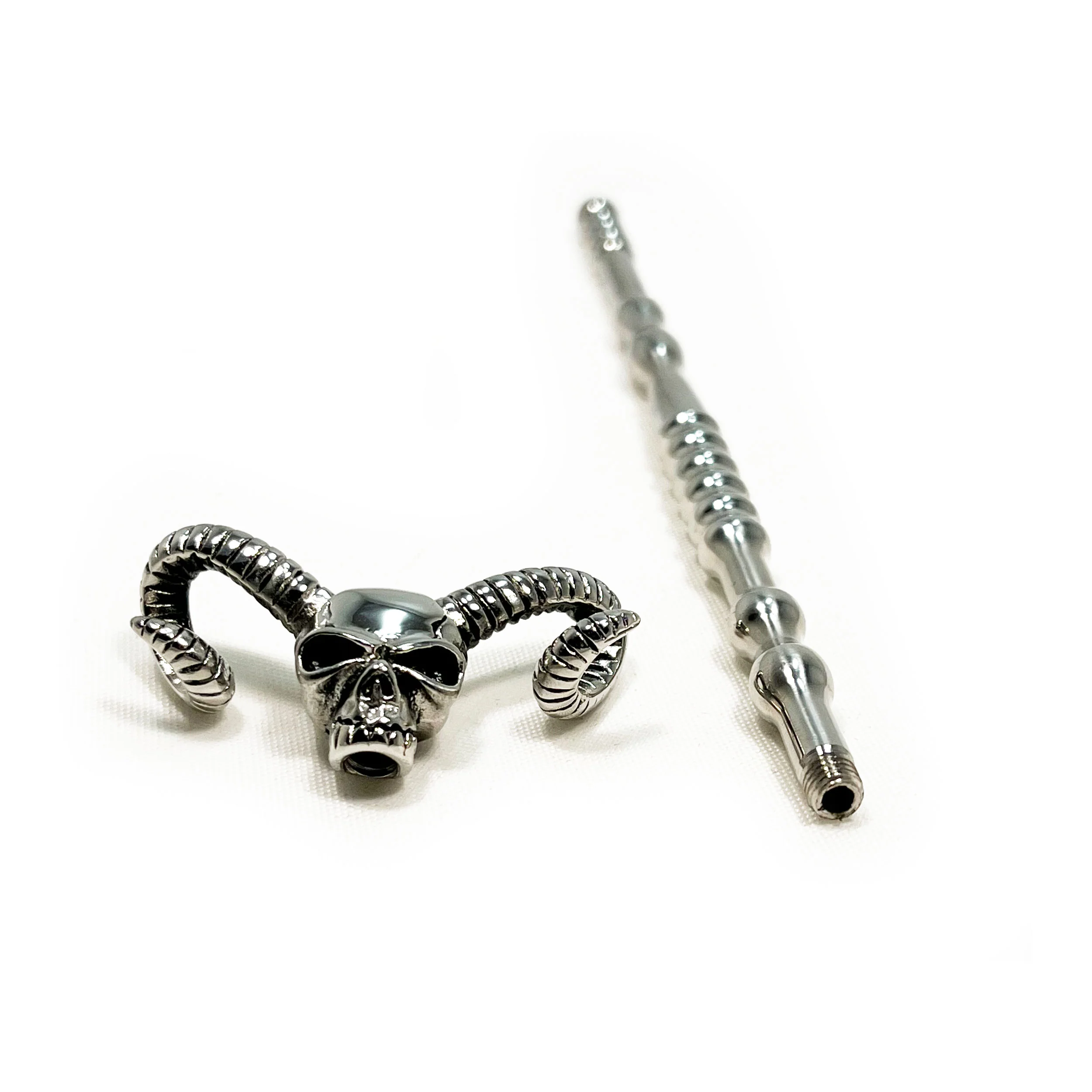 STAINLESS STEEL HOLLOW SKULL URETHRAL SOUND PENIS PLUG - Image 4