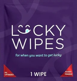 Strawberries and Cream Flavored Lucky Wipes For Men Single Pack
