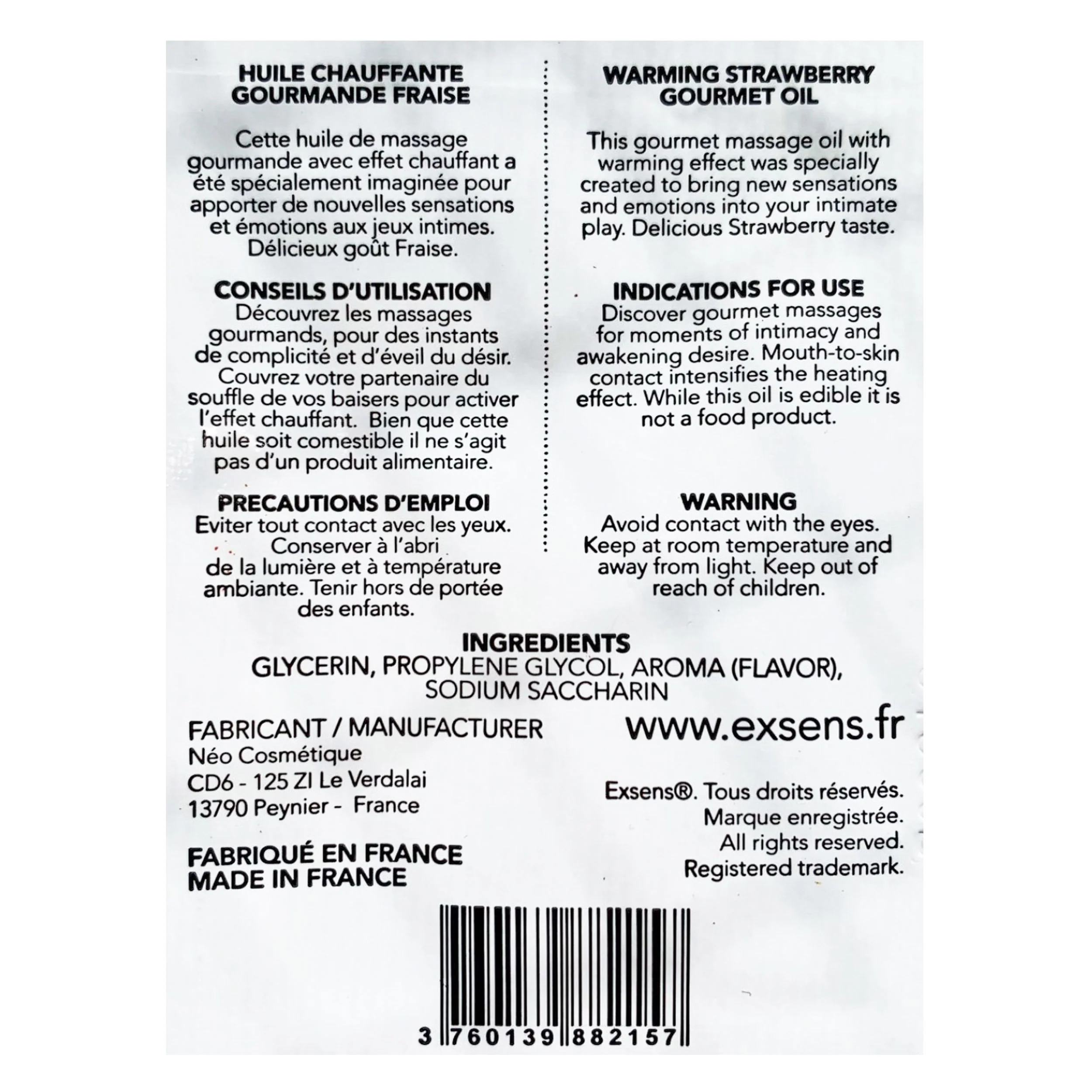 Strawberry Intimate Massage Oils Foil - Image 2