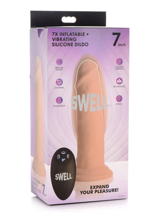 Swell Inflatable & Vibrating 7 Inch Dildo With Suction Cup - Image 6
