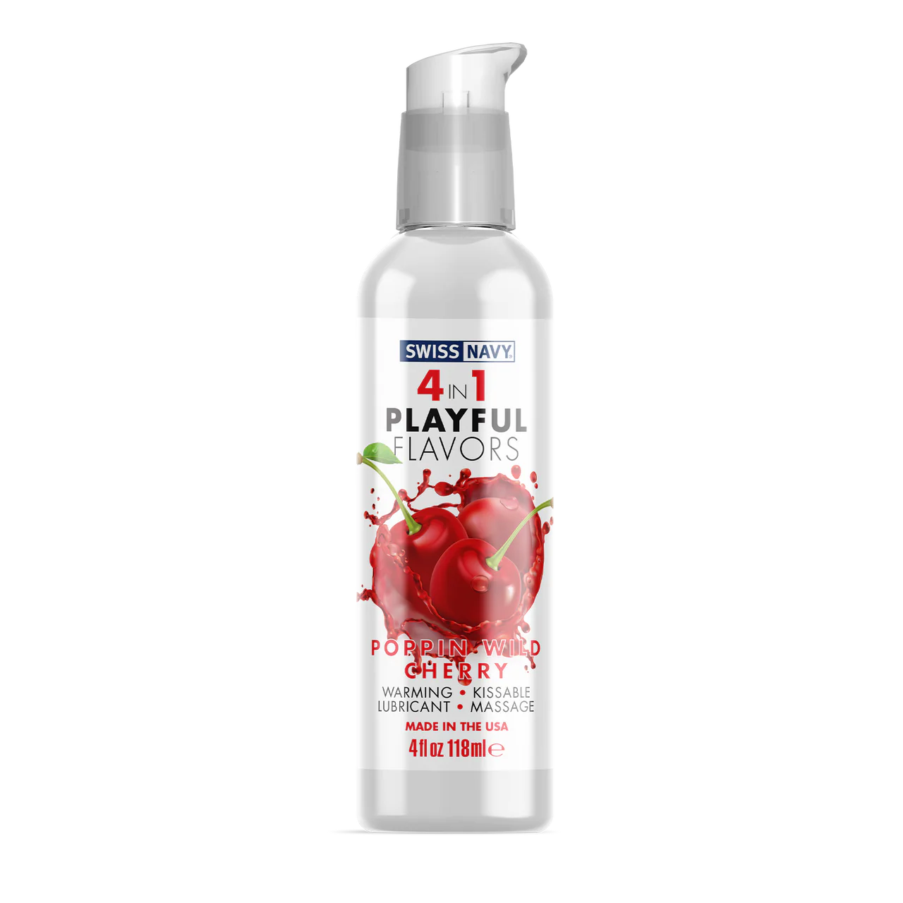 Swiss Navy 4 In 1 Playful Flavors Poppin Wild Cherry - 4 oz
