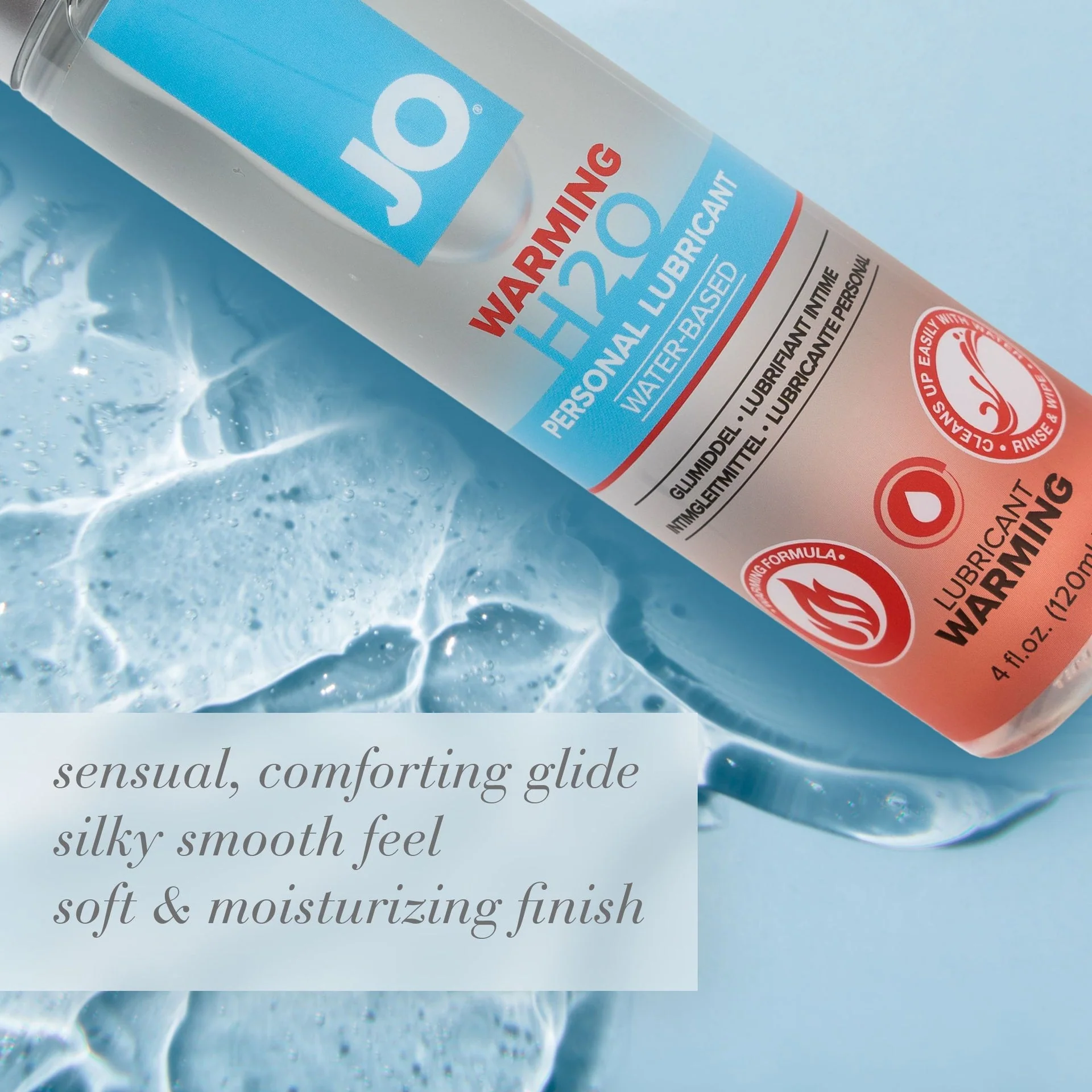 JO H2O Warming Lube - 4 oz. - Image 3