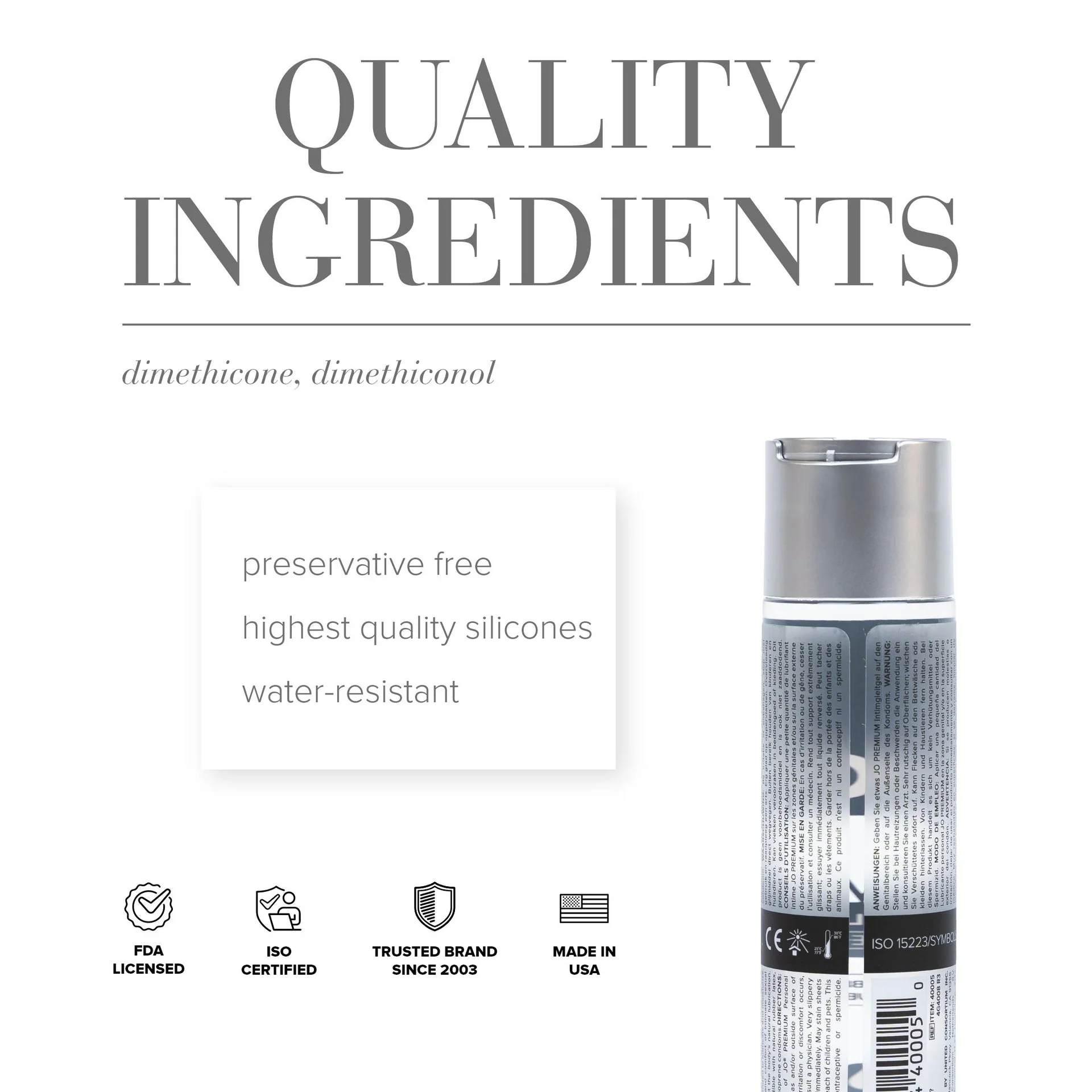 JO Premium Silicone Personal Lubricant - Image 2
