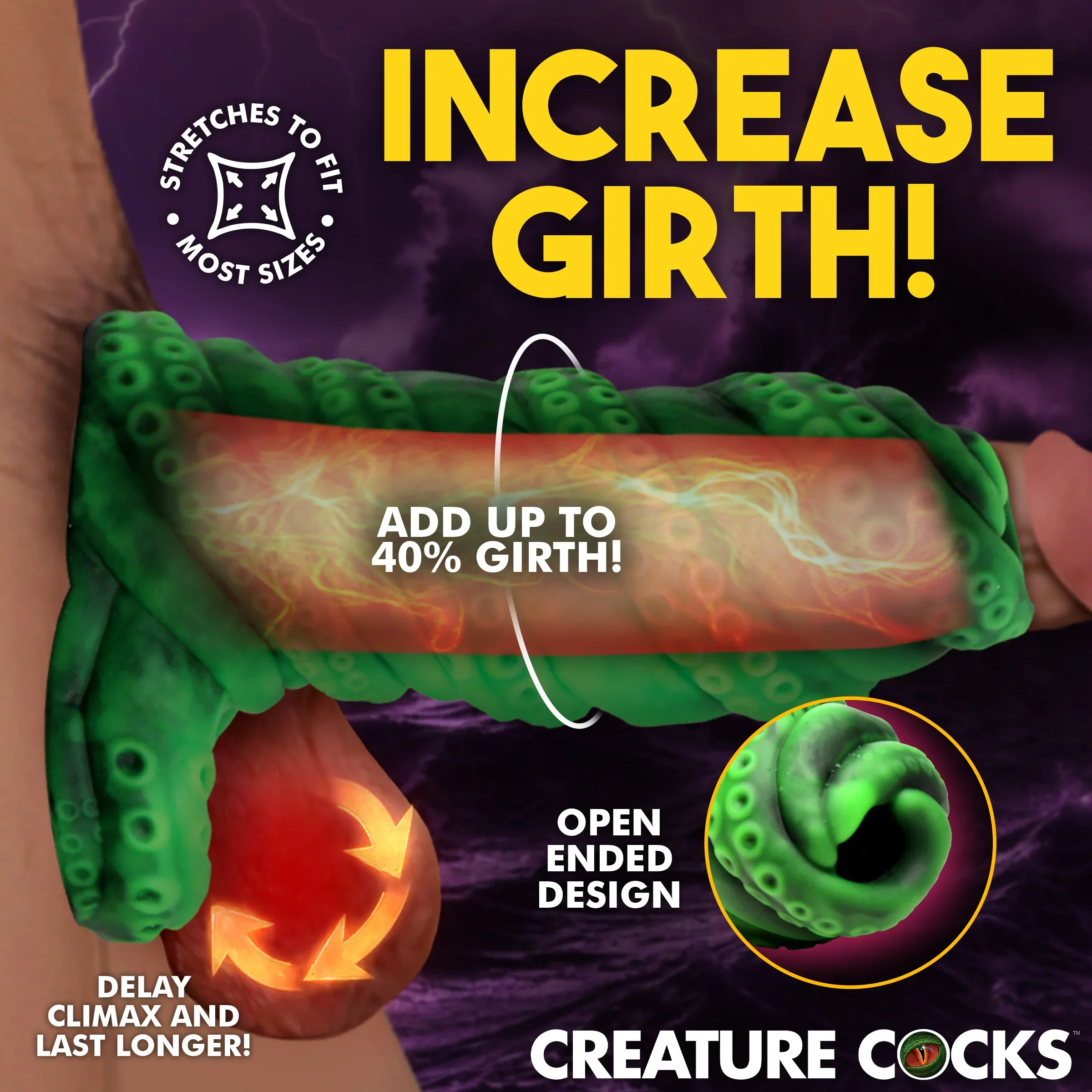 Tenta Girth Silicone Penis Enhancer by Creature Cocks - Image 5