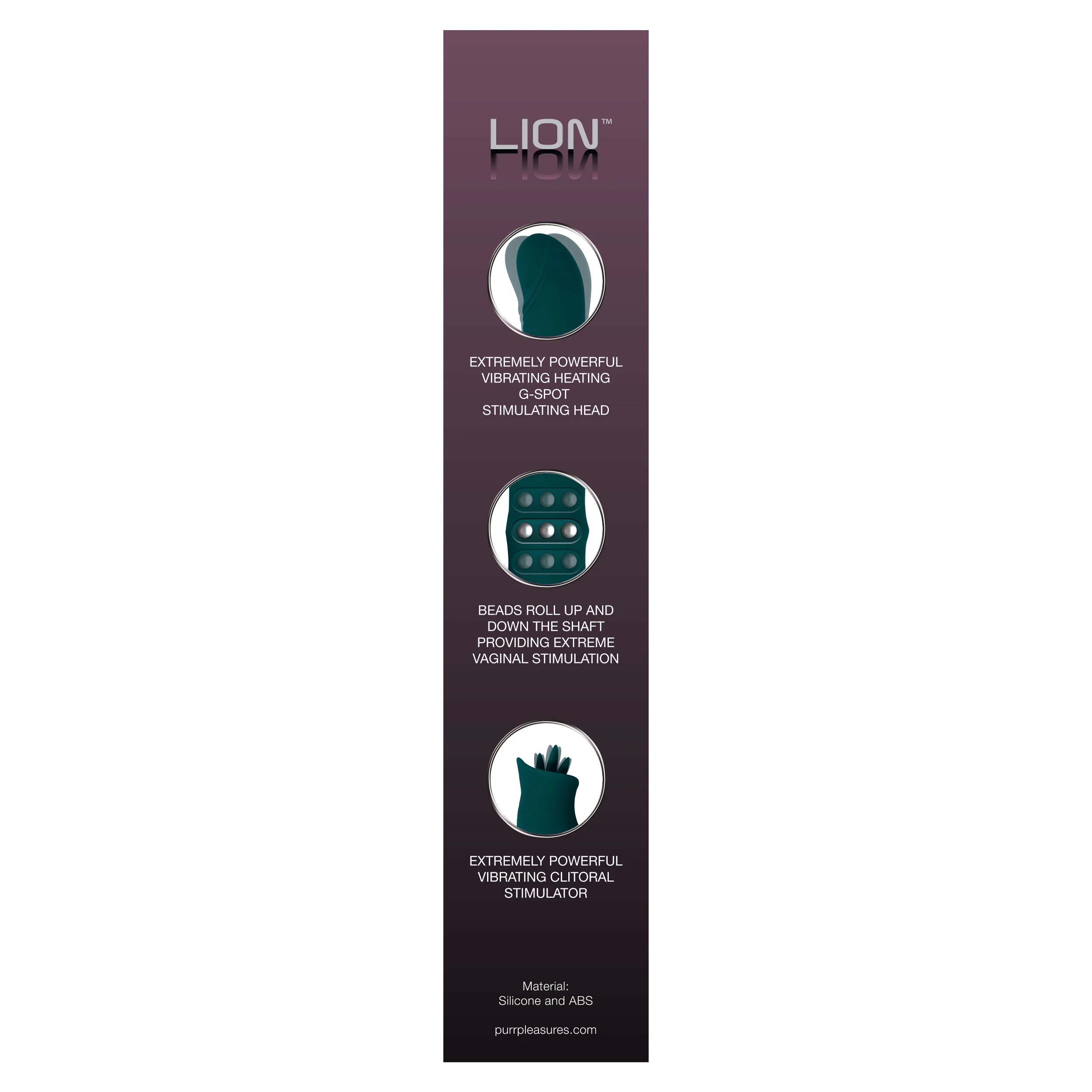 The Lion Flicking Clit Vibe with Heating G-Spot Tip - Image 4