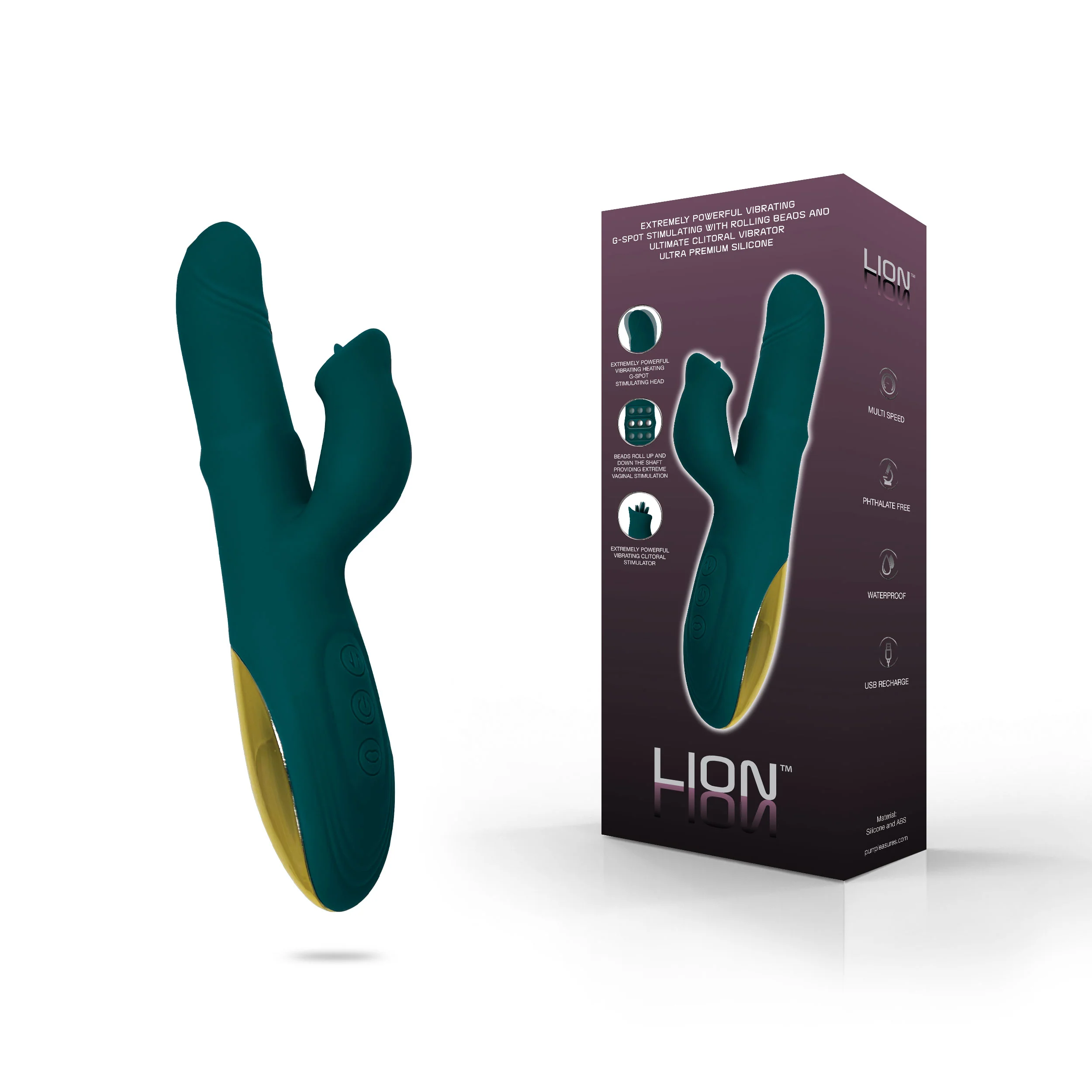 The Lion Flicking Clit Vibe with Heating G-Spot Tip - Image 9