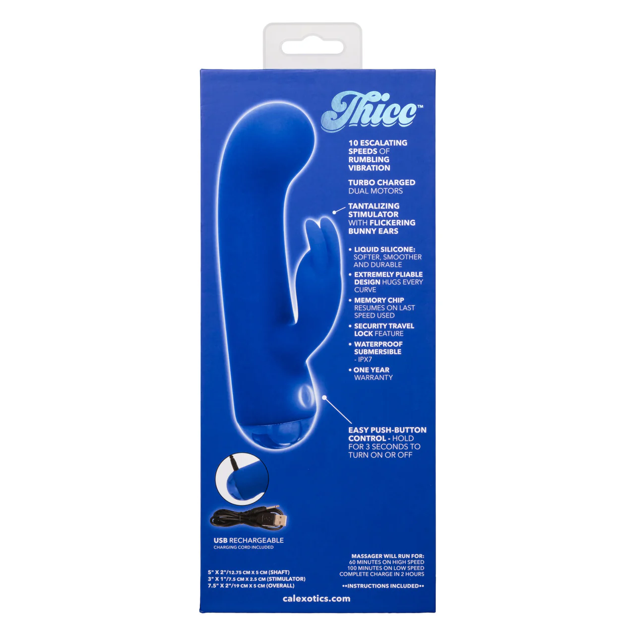 Thicc Blue Chubby Bunny Dual Motor Massager Vibrator - Image 7