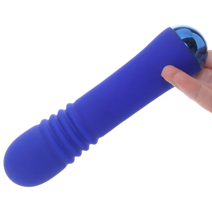Thicc Blue Chubby Thrusting Wand Vibrator - Image 3