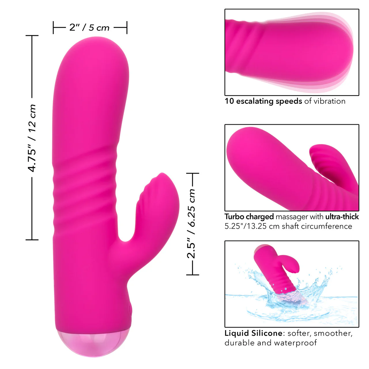 Thicc Pink Chubby Honey Dual Motor Massager Vibrator - Image 4