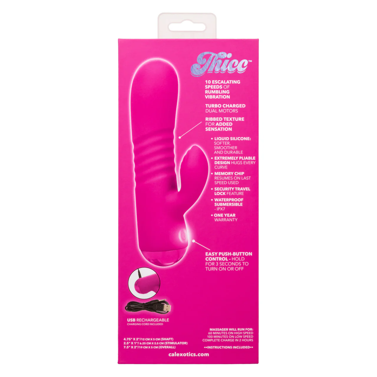 Thicc Pink Chubby Honey Dual Motor Massager Vibrator - Image 6