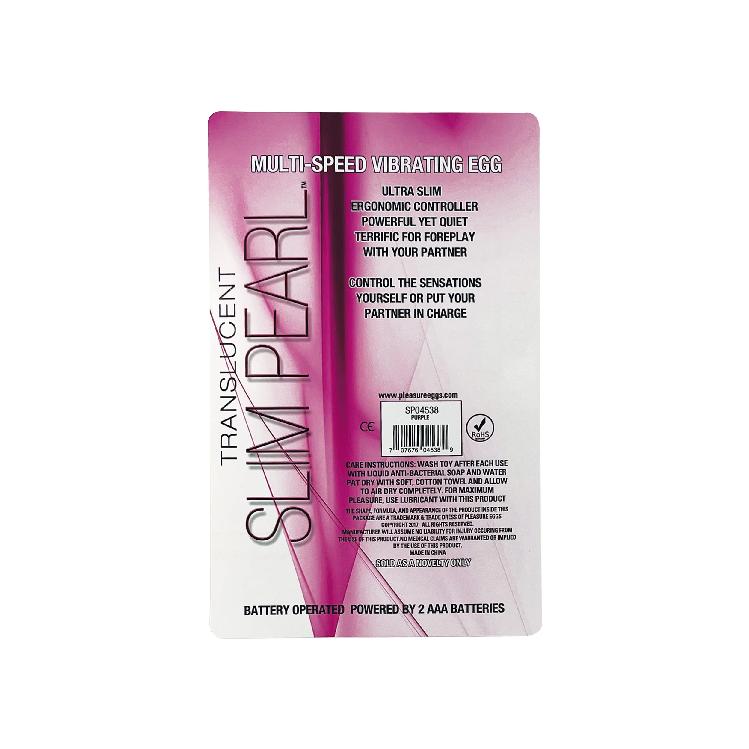 Translucent Slim Pearl Purple Egg Vibe - Image 2