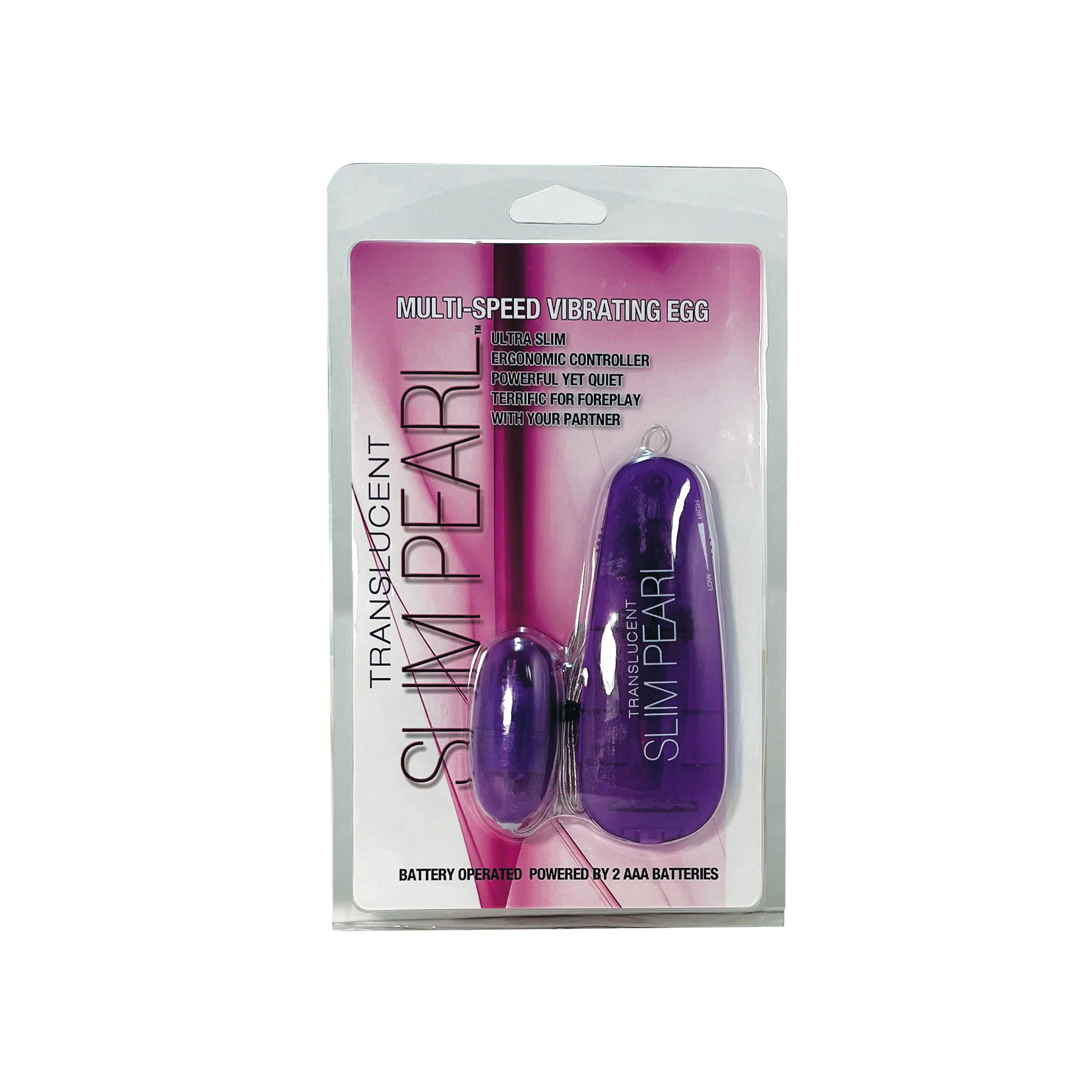 Translucent Slim Pearl Purple Egg Vibe - Image 3