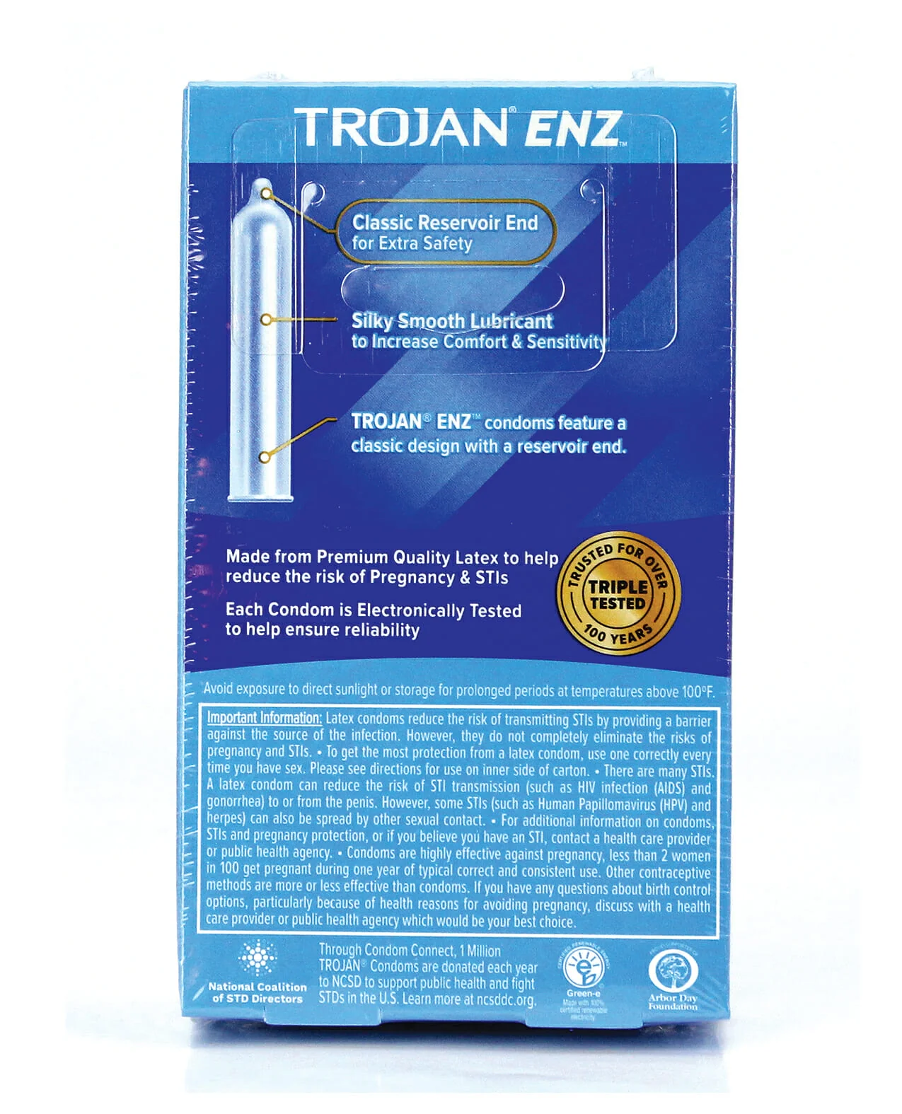 TROJAN Enz Lubricated Latex Condoms - 12 pk - Image 2