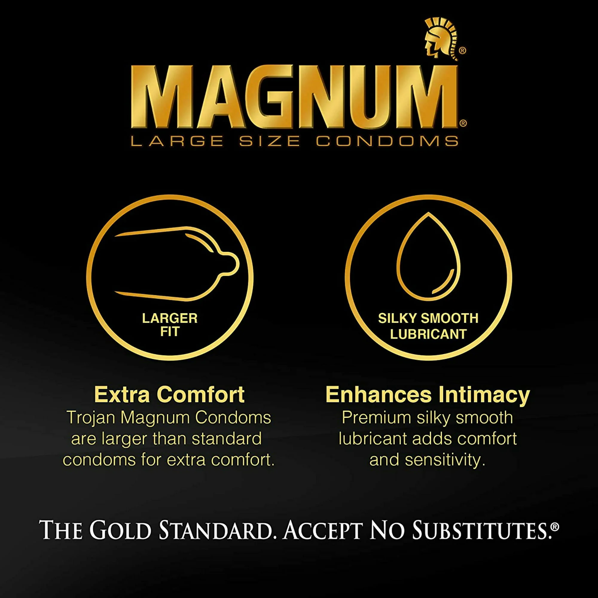Trojan Lubricated Magnum Condom - 12 pk - Image 3