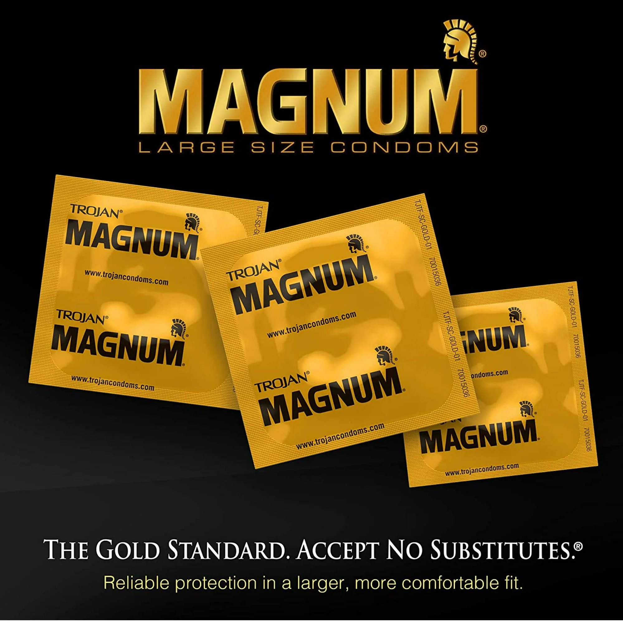 Trojan Lubricated Magnum Condom - 12 pk - Image 4