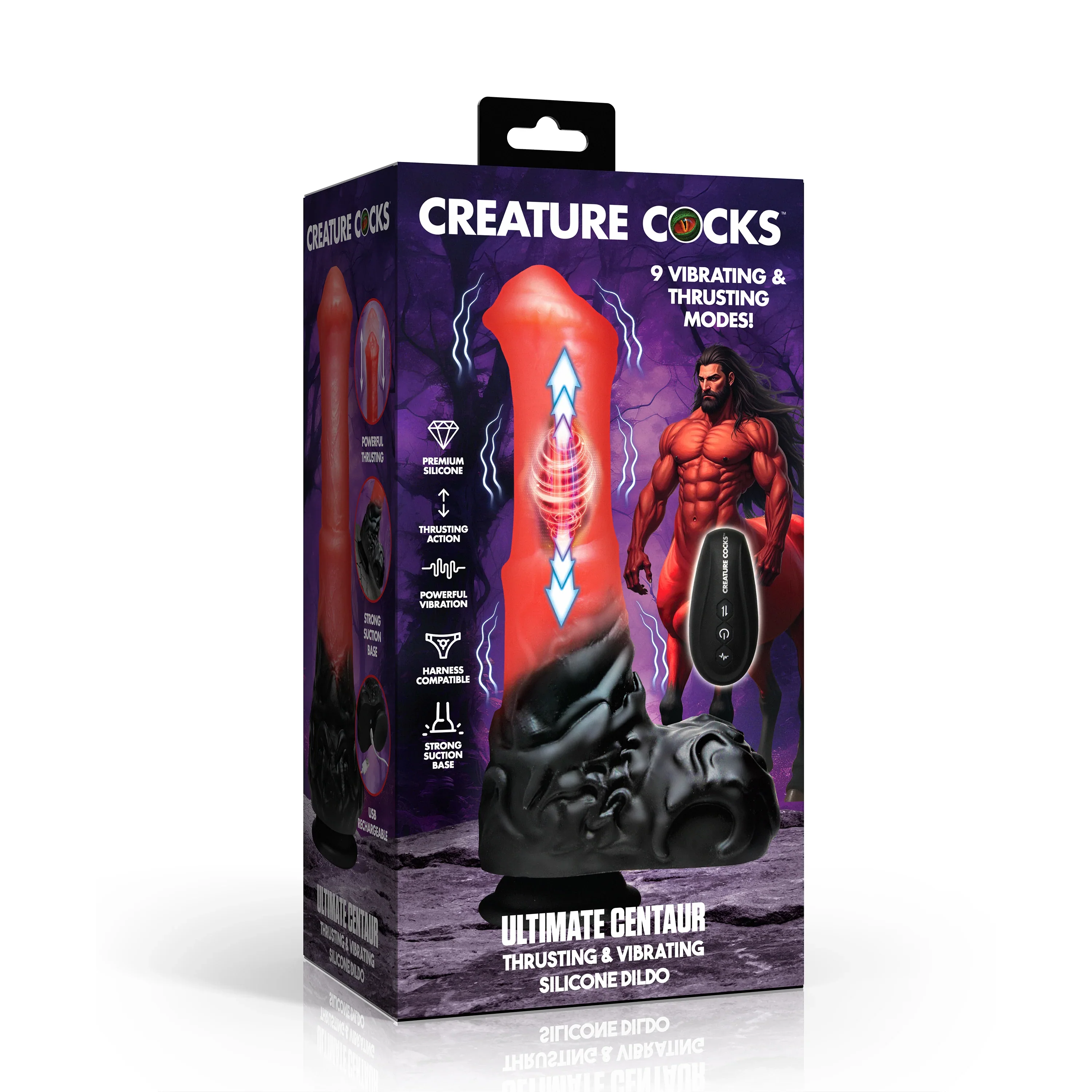 Ultimate Centaur Thrusting & Vibrating Silicone Dildo by Creature Cocks - Image 9