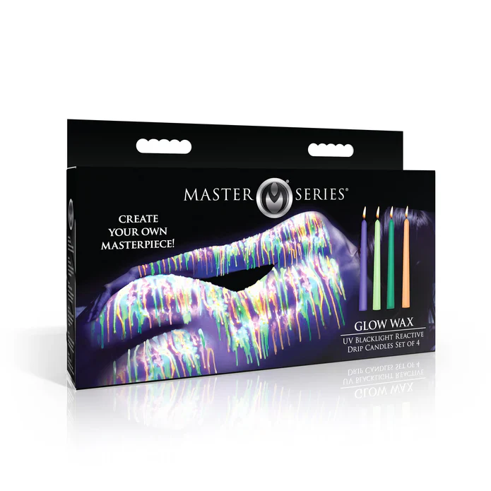 UV Blacklight Reactive Wax Drip Candles - Set of 4 - Image 5