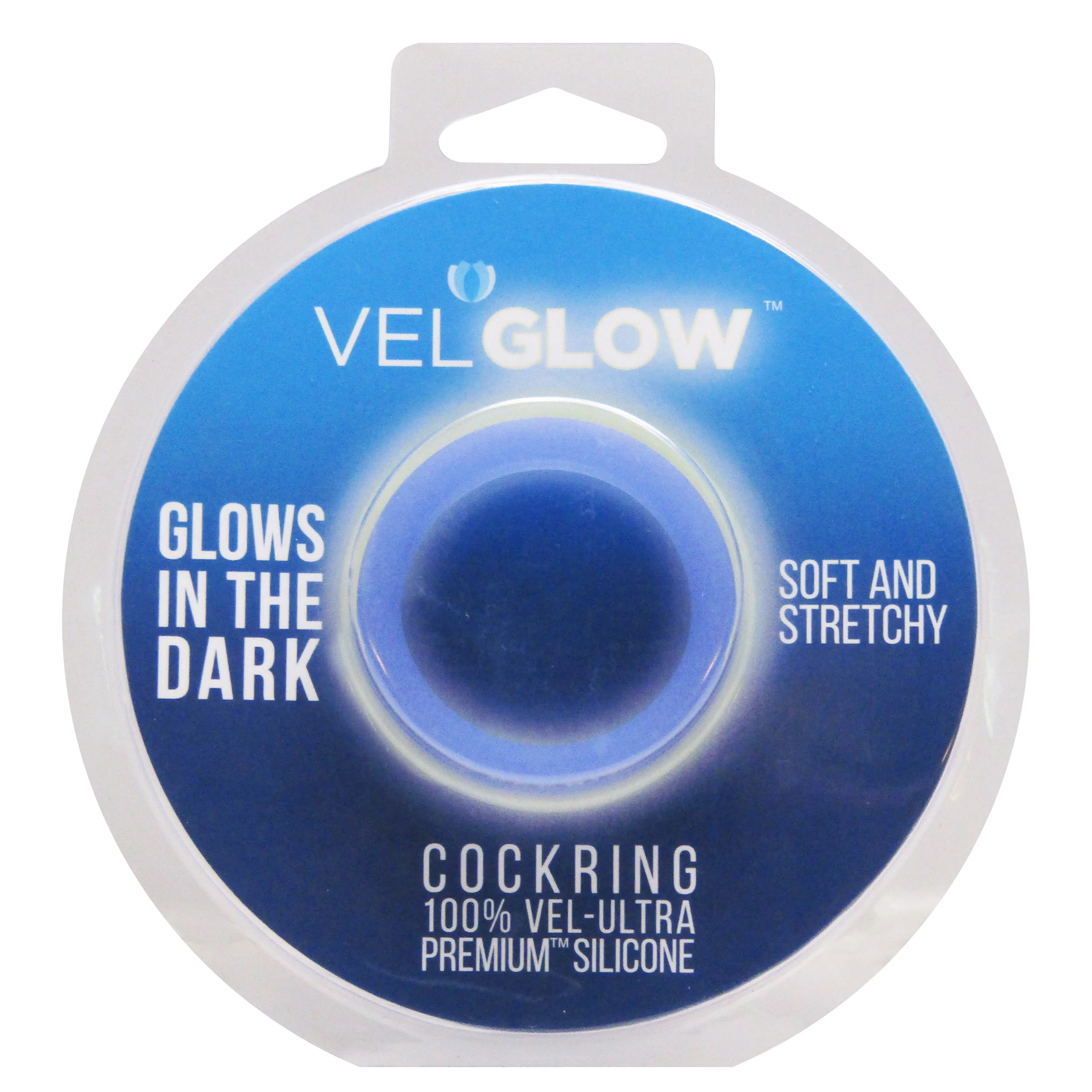 Velskin Blue VelGlow Cock Ring - Image 2