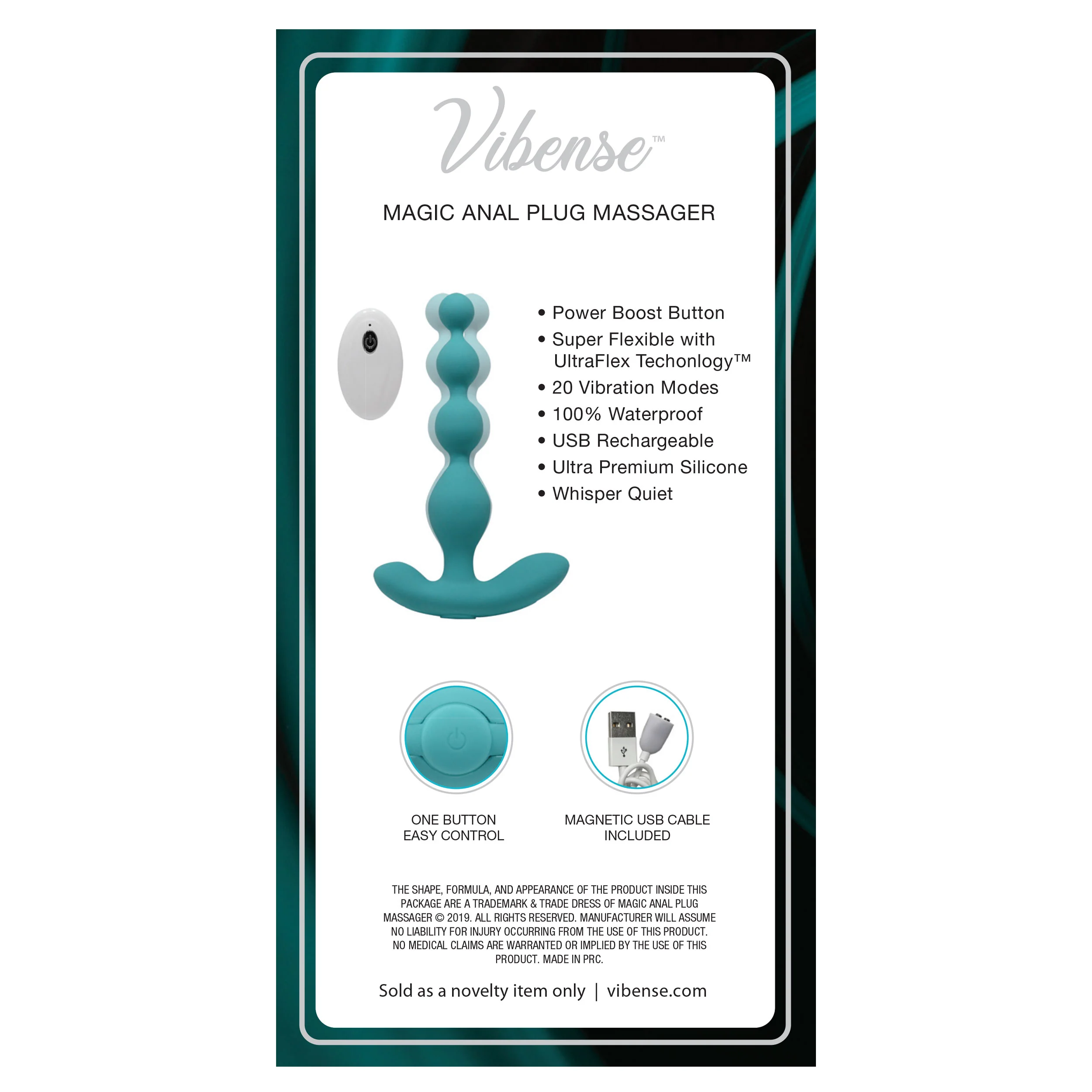 Vibense Magic Remote Long Plug - Teal - Image 2