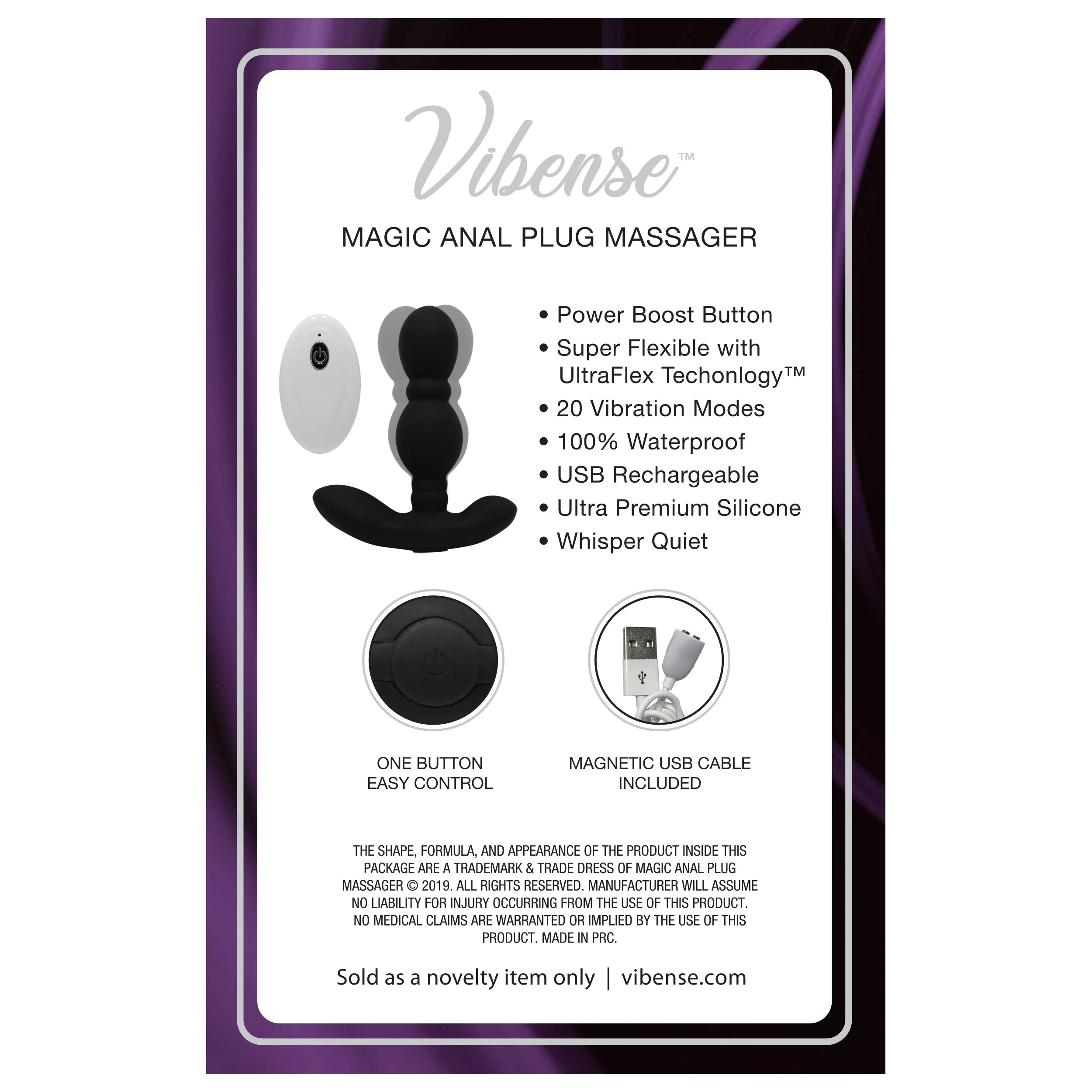 Vibense Magic Remote Short Plug - Black - Image 2
