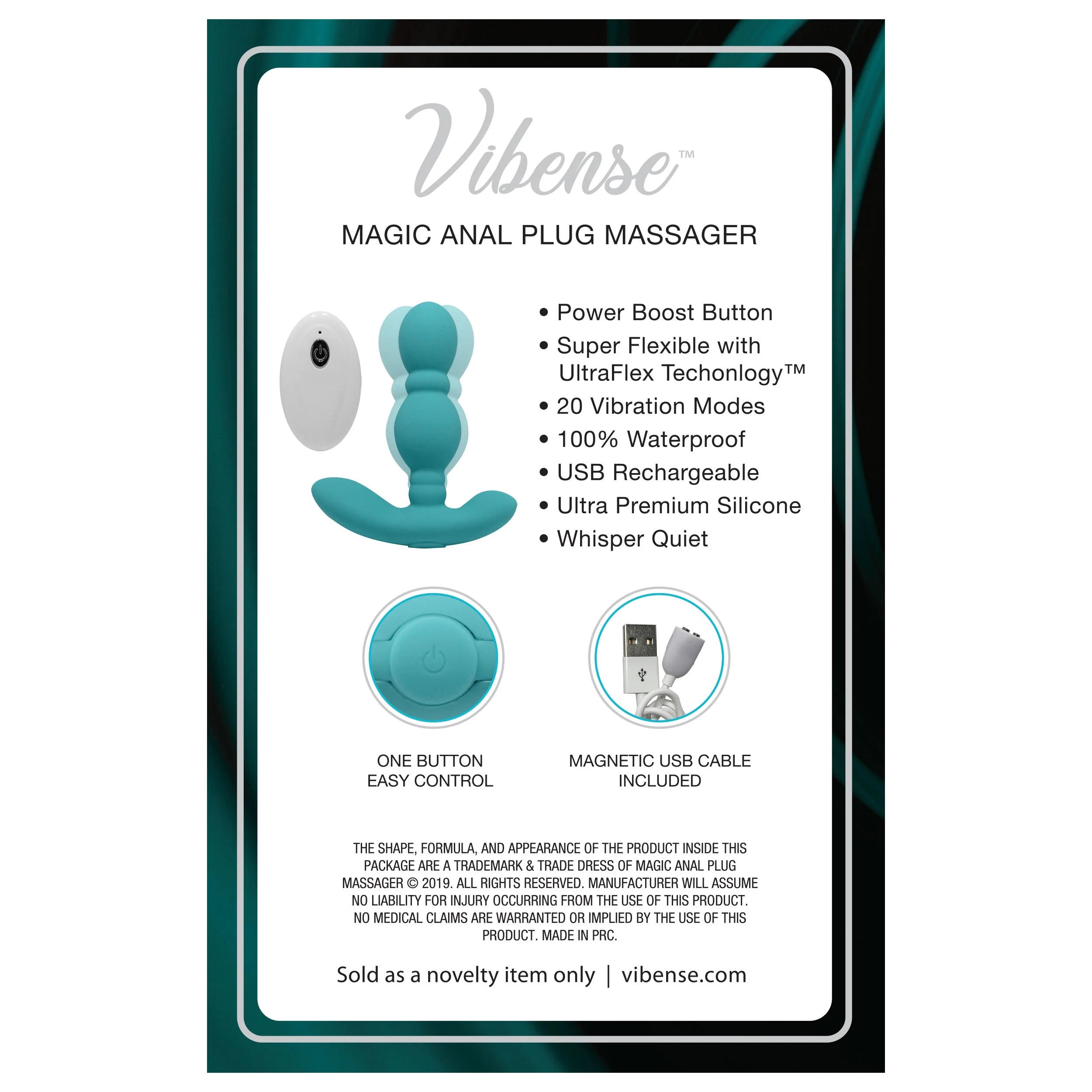 Vibense Magic Remote Short Plug - Teal - Image 2