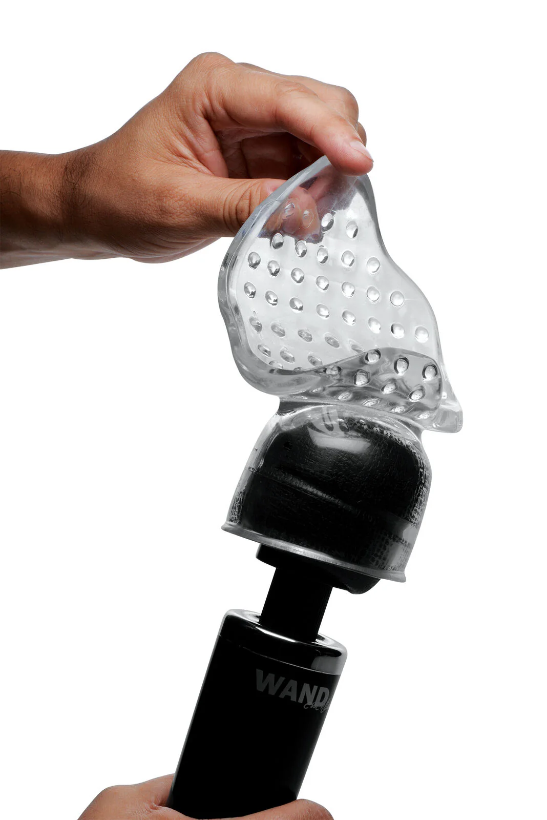 Vibra-Stroke Masturbator Wand Attachment - Clear - Image 4