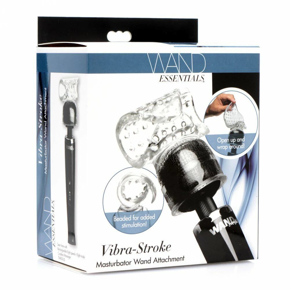 Vibra-Stroke Masturbator Wand Attachment - Clear - Image 7