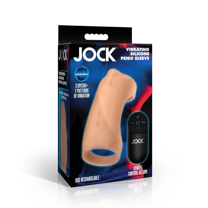 Vibrating Silicone Penis Sleeve - Medium - Image 4