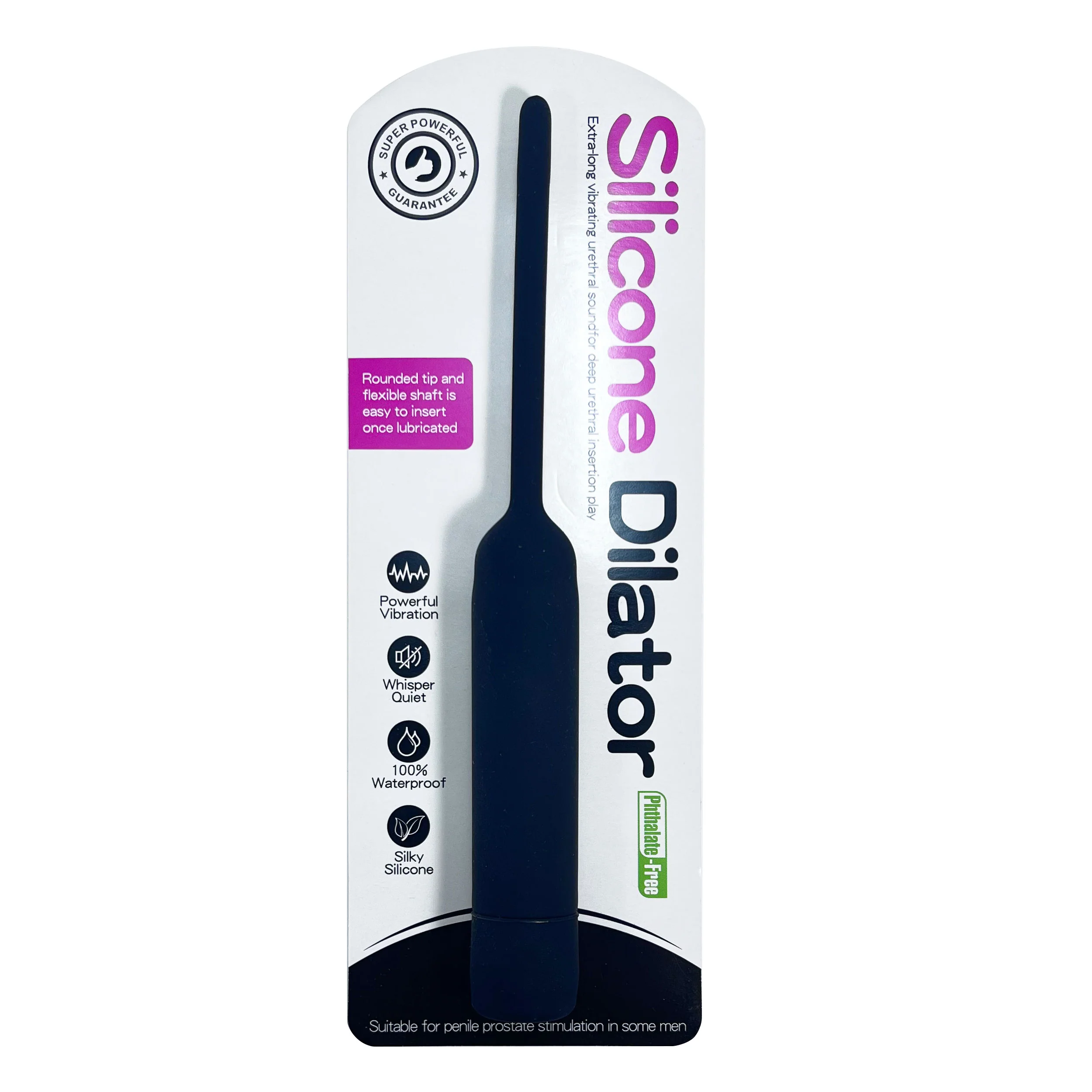 Vibrating Silicone Urethral Dilator by Fetish Pleasure Play in Black - Image 3