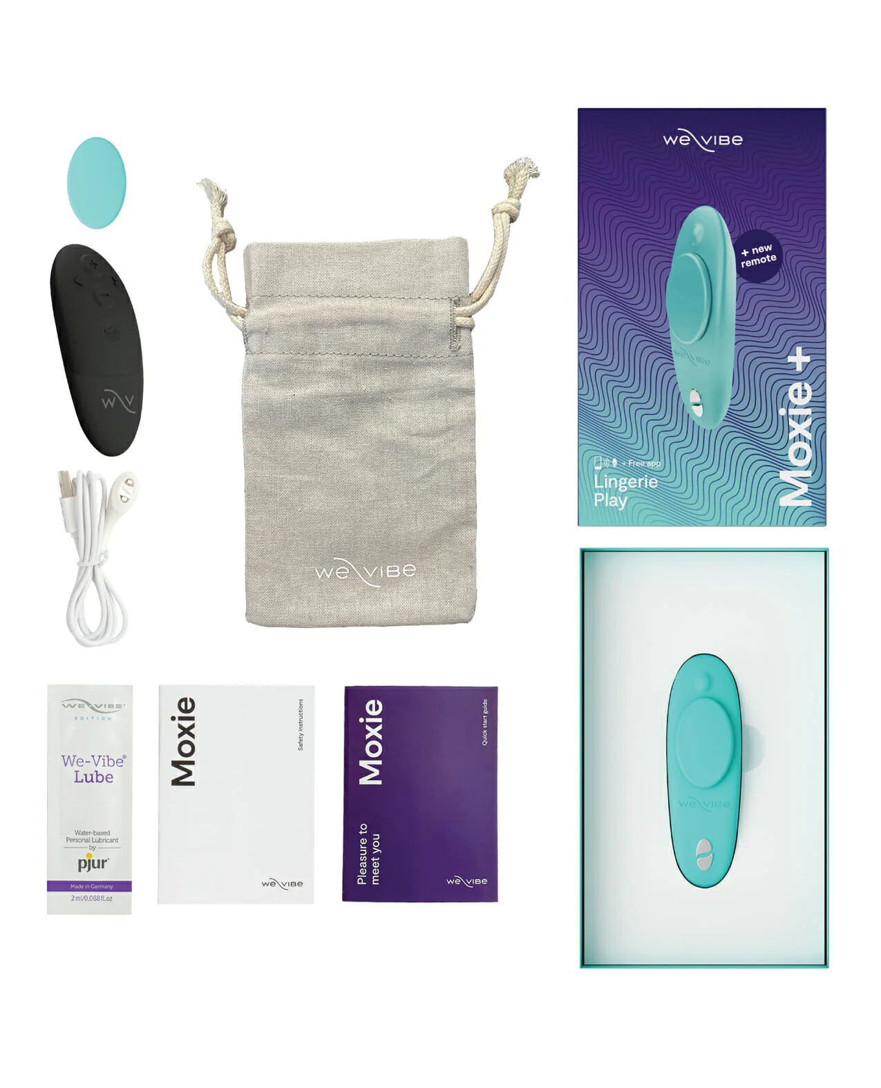 We-Vibe Moxie+ Panty Vibrator - Aqua - Image 5