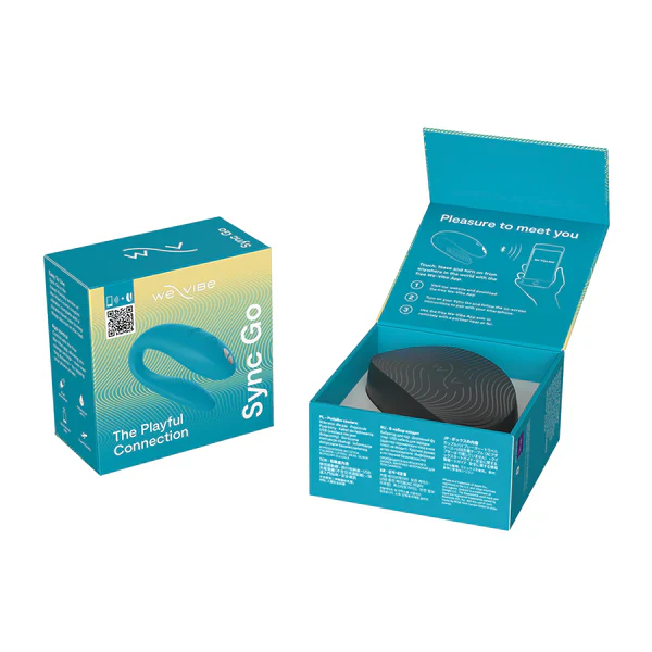 We-Vibe Sync Go Couples Vibrator - Light Turquoise - Image 11