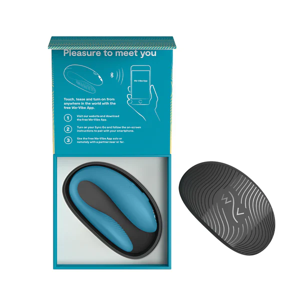 We-Vibe Sync Go Couples Vibrator - Light Turquoise - Image 8