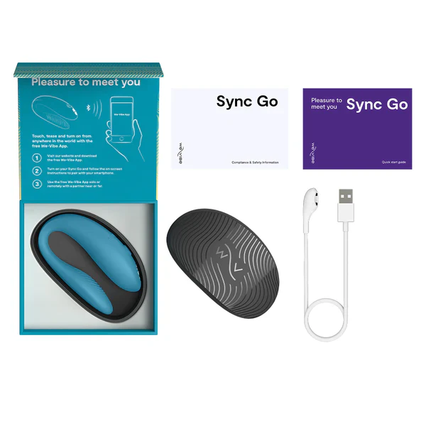 We-Vibe Sync Go Couples Vibrator - Light Turquoise - Image 9