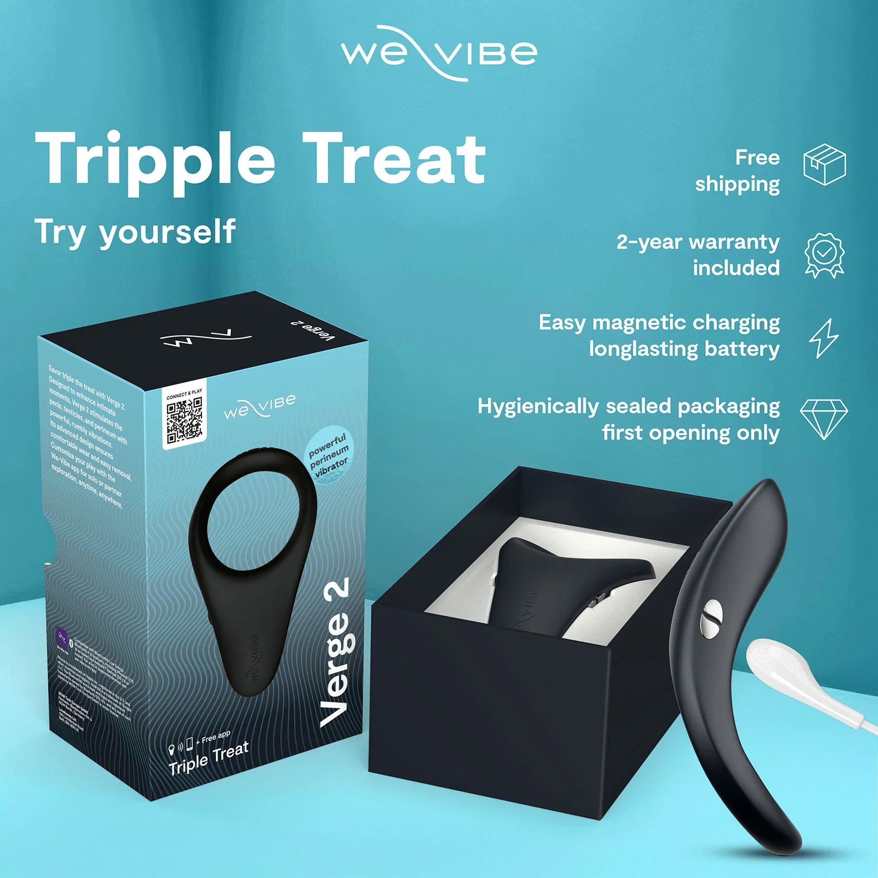We-Vibe Verge 2 Vibrating Silicone Cock Ring - Image 15