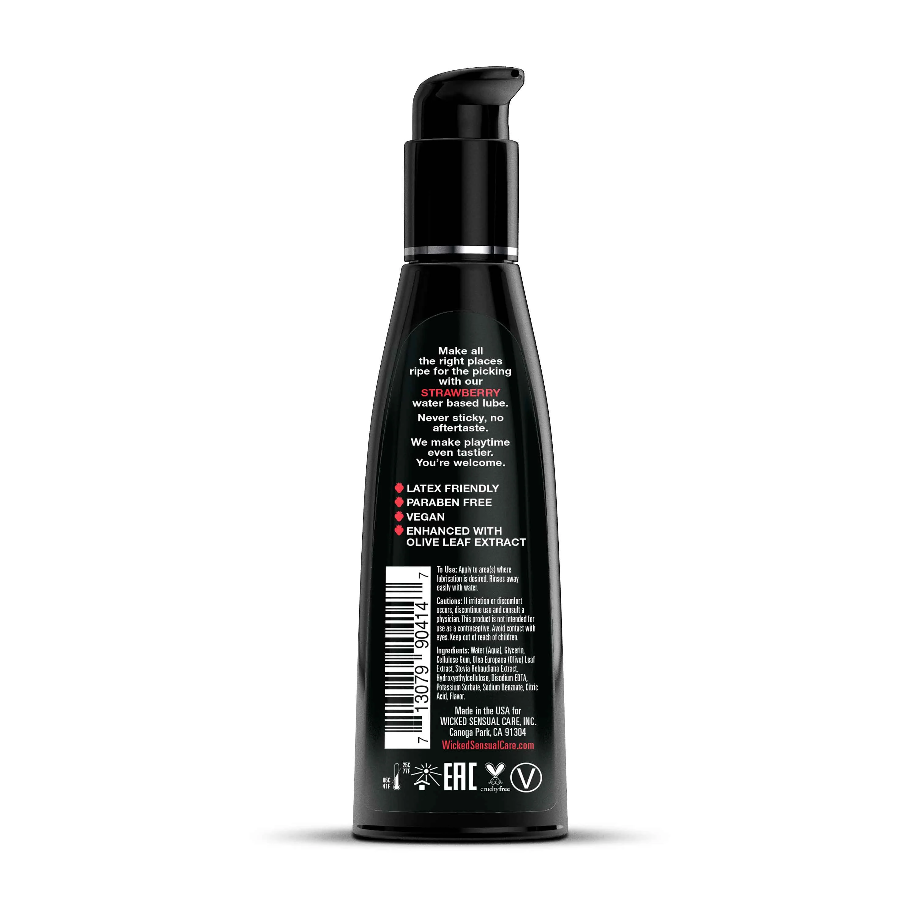 Wicked Aqua Strawberry Flavored Lube - 4 oz - Image 2