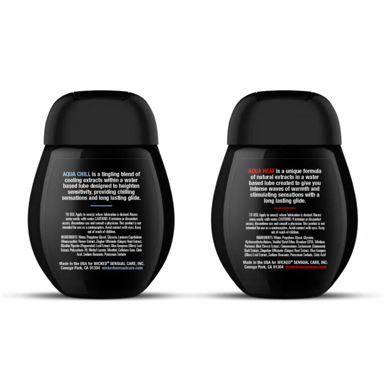 Wicked Cooling and Warming Water Based Lubricants Set- 1.5 oz Bottles - Image 3