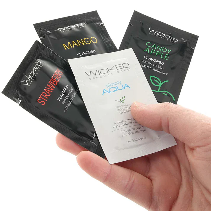 Wicked Teasers Fresh Fruit Flavors Lube Mix - 9 Assorted 3ml Foils - Image 2