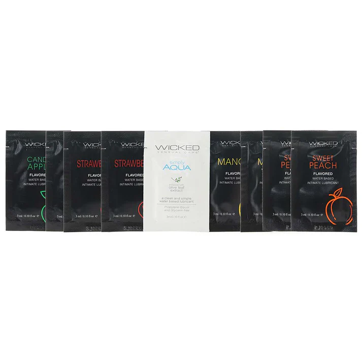 Wicked Teasers Fresh Fruit Flavors Lube Mix - 9 Assorted 3ml Foils - Image 3