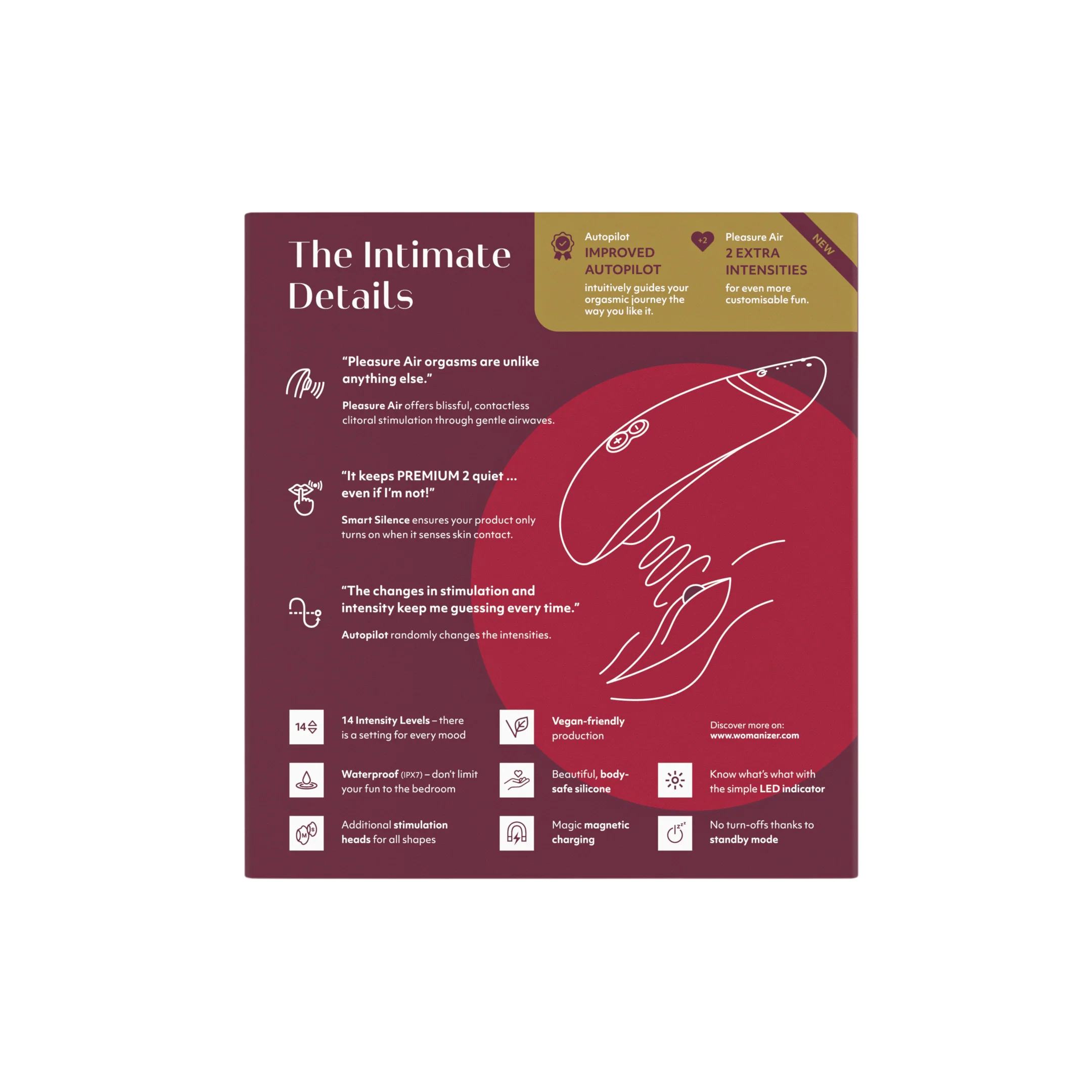 Womanizer Premium 2 - Bordeaux - Image 7