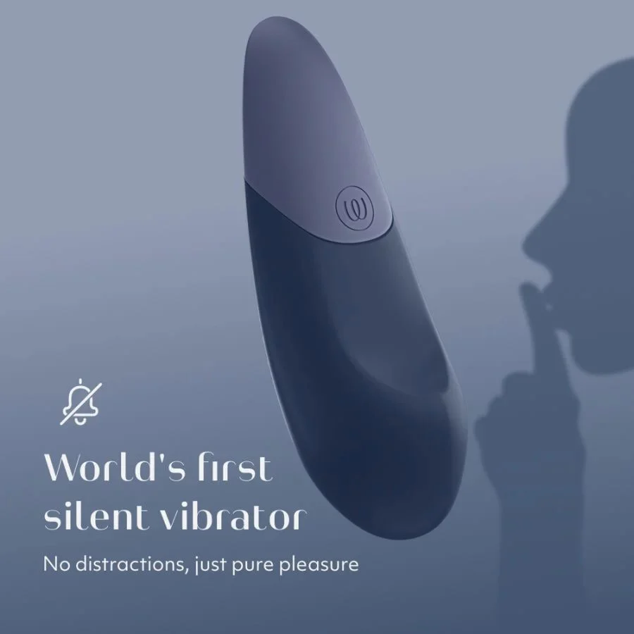 Womanizer Vibe Clitoral Lay-On Vibrator-Dark Blue - Image 4
